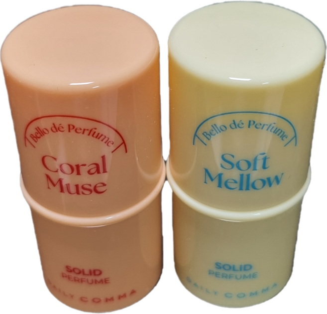 [NEW] 2종1세트 데일리콤마 고체향수 남여공용 소프트멜로우+코랄뮤즈향, 1세트