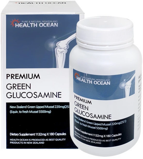 헬스오션 녹색입홍합+글루코사민 농축 복합제품 180캡슐, 180정, 2개 - 쿠팡