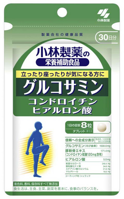 고바야시 제약 글루코사민 콘드로이틴 히할루론산 240정 30일분, 1개