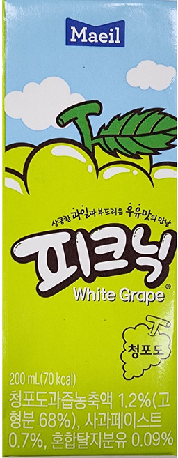 매일) 피크닉 청포도 200ml, 48개