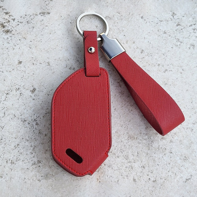 기아 호환 차키케이스 K8 올뉴 K3 쏘렌토 MQ4 K5 DL3 3세대 스포티지QL 카니발 EV6 EV3 신형 전용 차 키링 차키홀더, 베리레드, 기아 K(무료각인)
