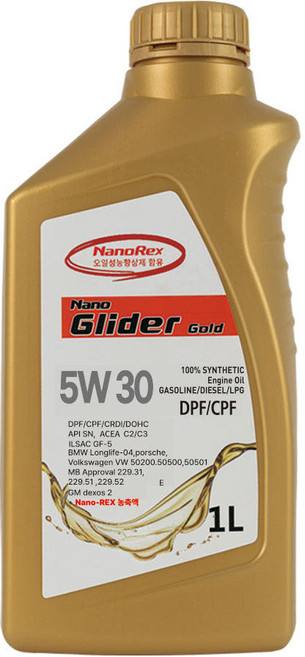 [나노렉스] 나노글라이더 프리미엄 엔진오일 5W30 1L (Nanorex함유), 6개