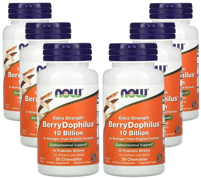 나우 푸드 베리 도필러스 50츄어블, 50정, 6개 - 쿠팡