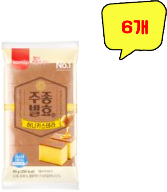 삼립 주종발효 허니 카스테라 140g, 6개