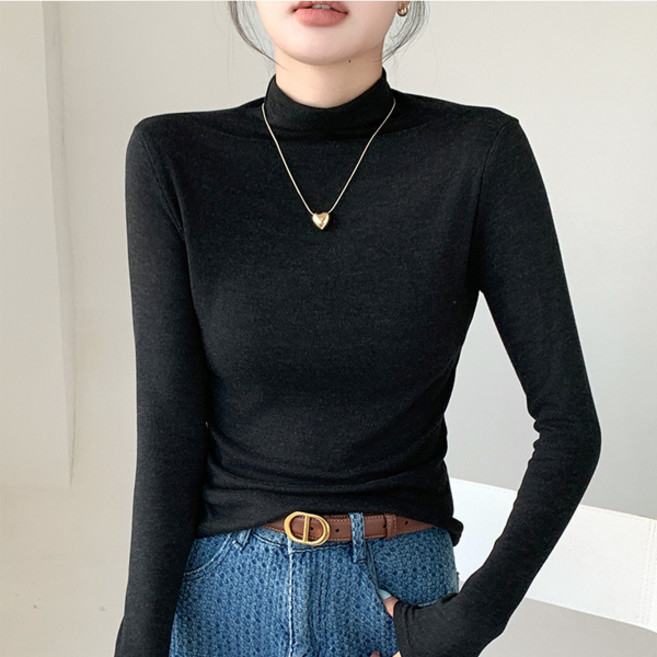 라라홀리 윈터 기본템 데일리 반폴라 슬림 이너 잔골지 긴팔티