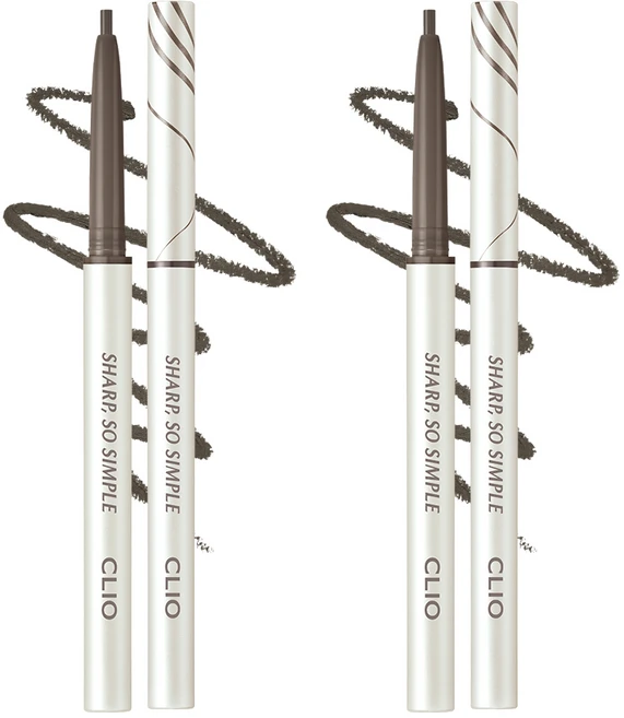 [1+1] 클리오 샤프 쏘 심플 워터프루프 펜슬 라이너 AD, 011 뮤트 그레이, 2개 - 쿠팡