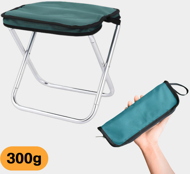 생활해랑 파우치형 초경량 휴대용 의자, 1개, 포레스트 그린
