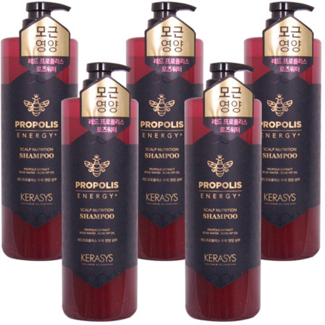 케라시스 레드 프로폴리스 에너지 샴푸 1000ml, 5개, 1L