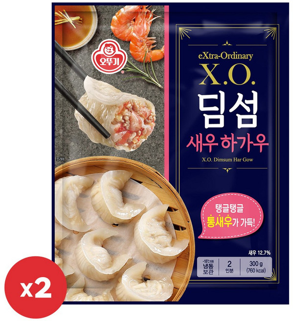 오뚜기 X.O. 딤섬 새우하가우 (300gx2) 2개, 4개, 300g