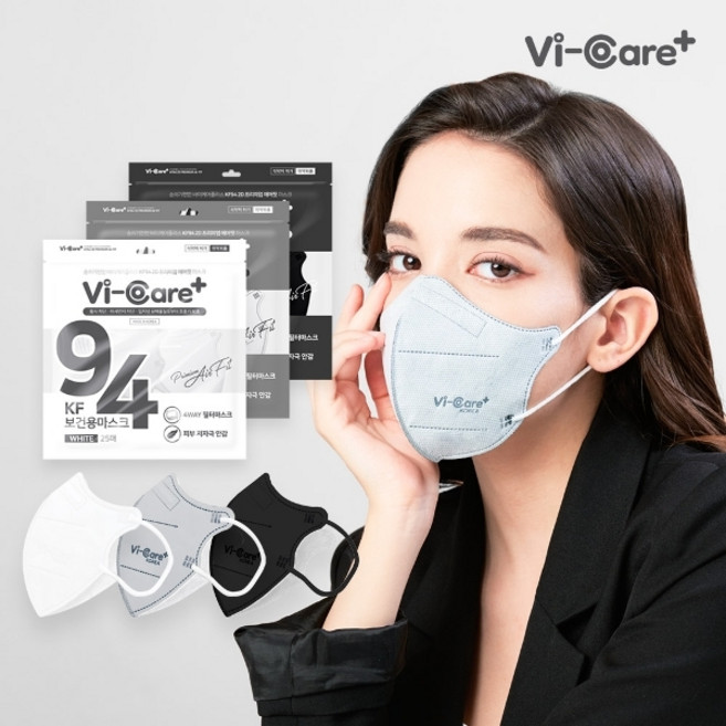 기타 KF94 국내생산 2D 새부리형 4중 컬러 마스크 소형 대형 총 100매, 35.2D 에어핏_소형L_민트/블랙_100매