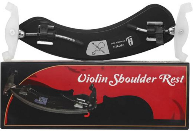 18 34-44 바이올린 숄더 레스트 스폰지 패드가있는 조절 가능한 바이올린 숄더 패드 안티 울프 블랙화이트 피트 액세서리, 1개, [01] 3-4 4-4