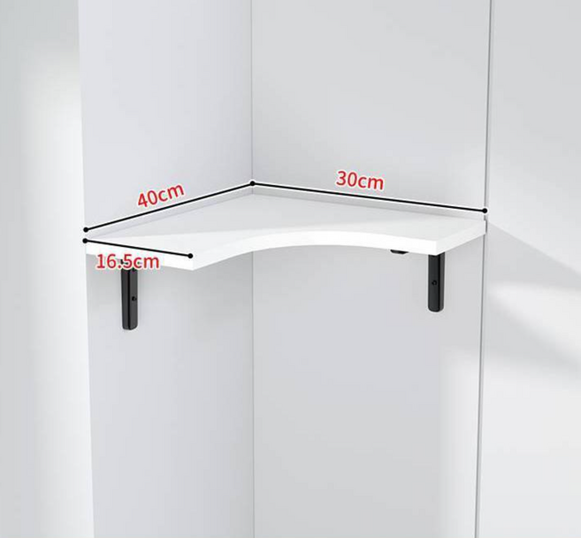 선반 모서리 벽걸이 다용도 선반, 1층--흰색