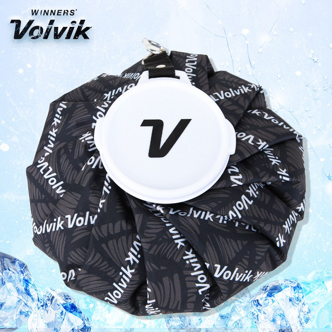 볼빅 퓨어쿨 대왕 얼음주머니 팜트리 에디션 골프 아이스팩 대용량, 블랙, 1개