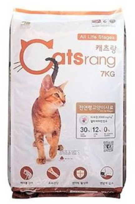 냥이 기호성 고단백 건강 관리 사료 7kg 실내묘 허약묘사료 캣밥, 1개