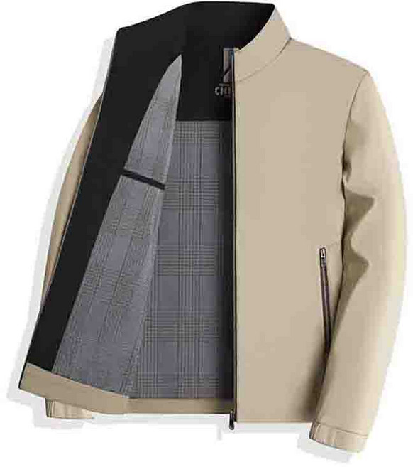 POMTOR 남자 자켓 봄가을 비즈니스 캐주얼 차이나 코트 남자 가을겨울 점퍼