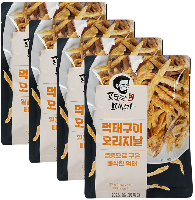 고독한미식가 빠삭먹태구이 25g 오리지널, 4개