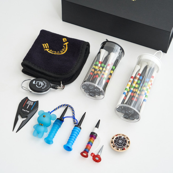 초보자선물세트 골프티선물세트 골린이선물세트 골프악세사리 간지골프 간지골프컴퍼니 GANJIGOLF, A : 블랙 골프티 선물세트, 1개