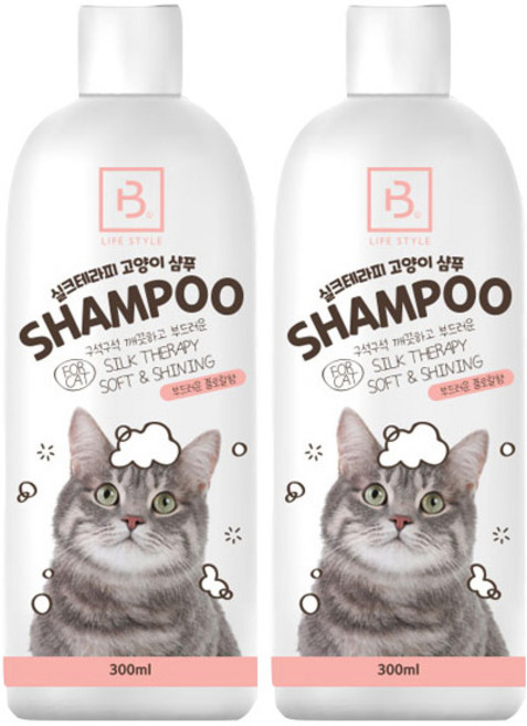 NEW 브리더 고양이샴푸 300ml 부드러운 플로랄향 x 2개