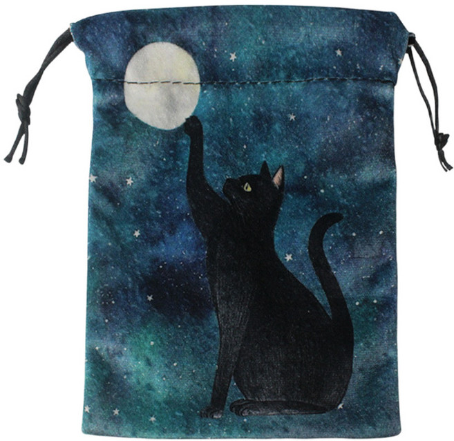 보스케 미스틱캣 고양이 타로파우치, 1개, 달빛 놀이
