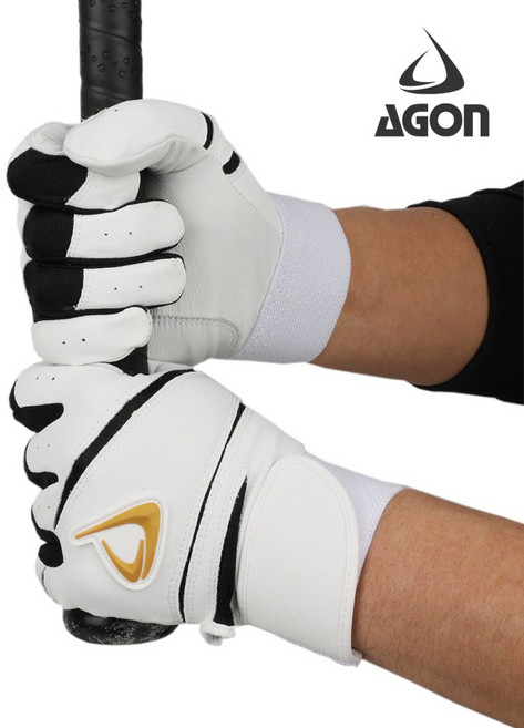 AGON 아곤 스마트 고트스킨 배팅장갑 야구장갑 양손, 1개, 블랙