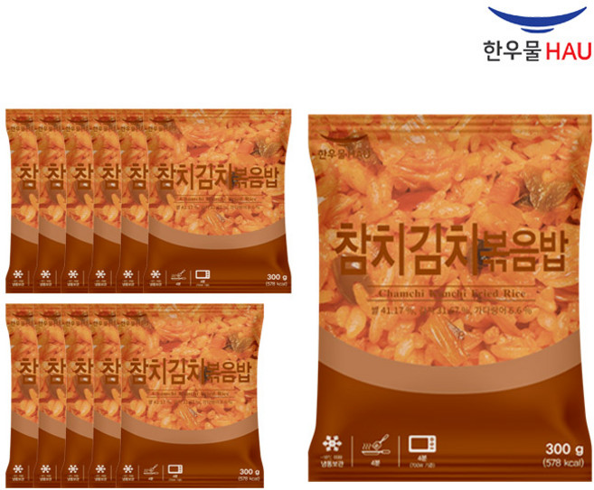 [자연맘스토리] 한우물 참치김치 볶음밥 300g x 12개