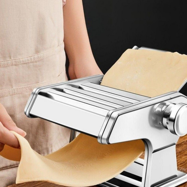 BYQWD자동 파이롤러 베이킹 밀가루 반죽기 만두피 밀기 반죽 프레스 롤러 국수 기계 수제비 제면기BYQWD, G. 8단 조절 3칼 반죽백 사은품