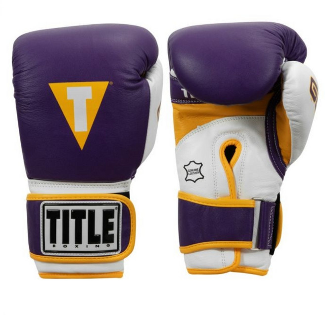 타이틀 젤 월드 복싱글러브 백글러브, 퍼플/화이트/골드