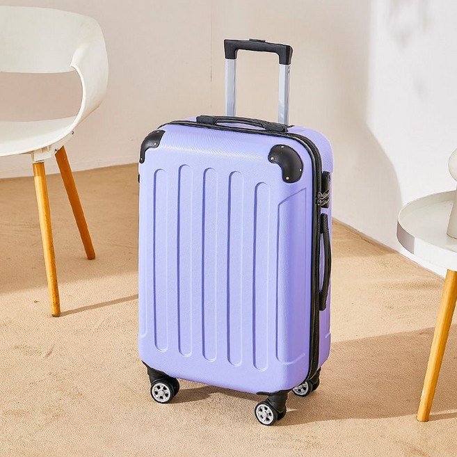 小型行李箱 登機箱 密碼鎖 拉桿箱 學生旅行箱, 1個, 紫色24寸【收藏加購享優先發貨】