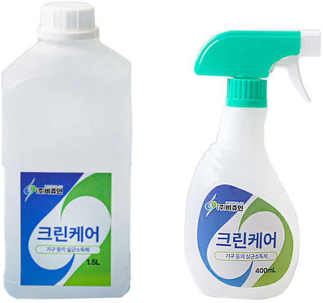 비츄인 크린케어 살균소독세정제 1L + 크린케어 살균세정소독제 400ml 세트, 1개