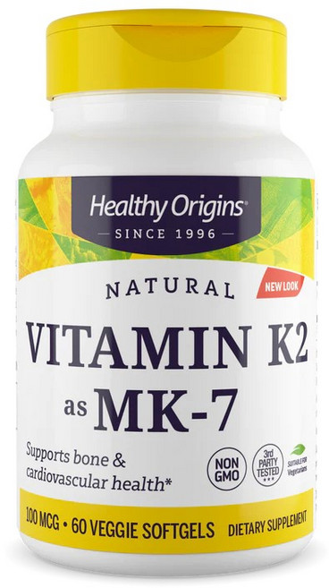 Healthy Origins 비타민 K2 MK-7 100mcg 베지 소프트젤, 60정, 1개
