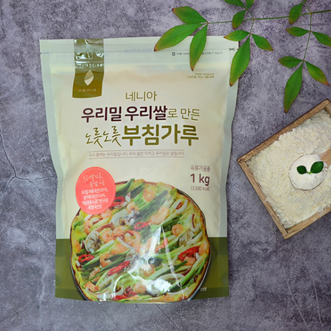 네니아 우리밀 우리쌀 노릇노릇 부침가루, 1kg, 1개