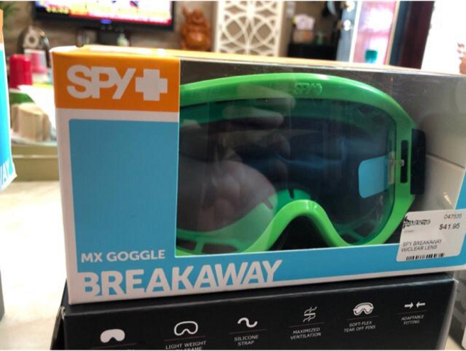 SPY+ BREAKAWAY 越野車滑雪風鏡, 綠, 1個