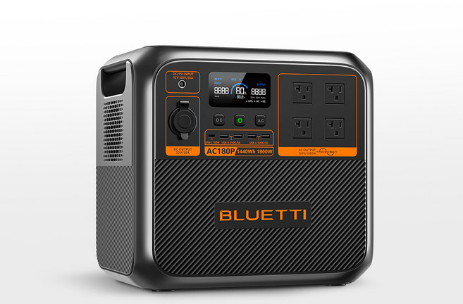 BLUETTI AC180P 1440Wh 1800W 便攜式行動電源, 黑色