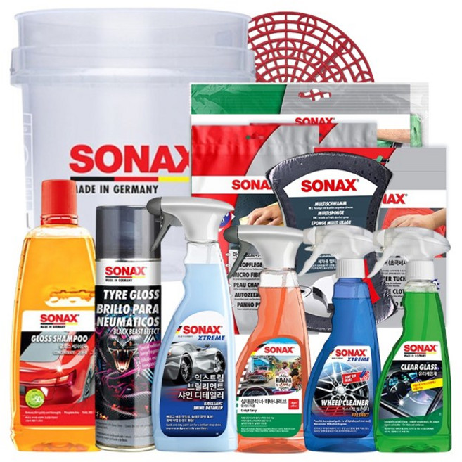 소낙스 신차 필수관리 13종 세차용품 풀 세트 세차용품