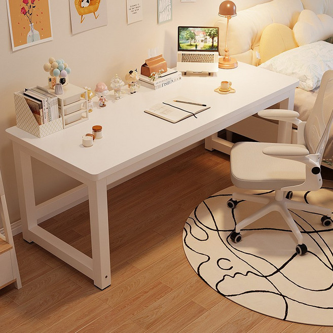 컴퓨터 사무용책상 1000 1200 1400 책상겸테이블 데스크 서재, 화이트