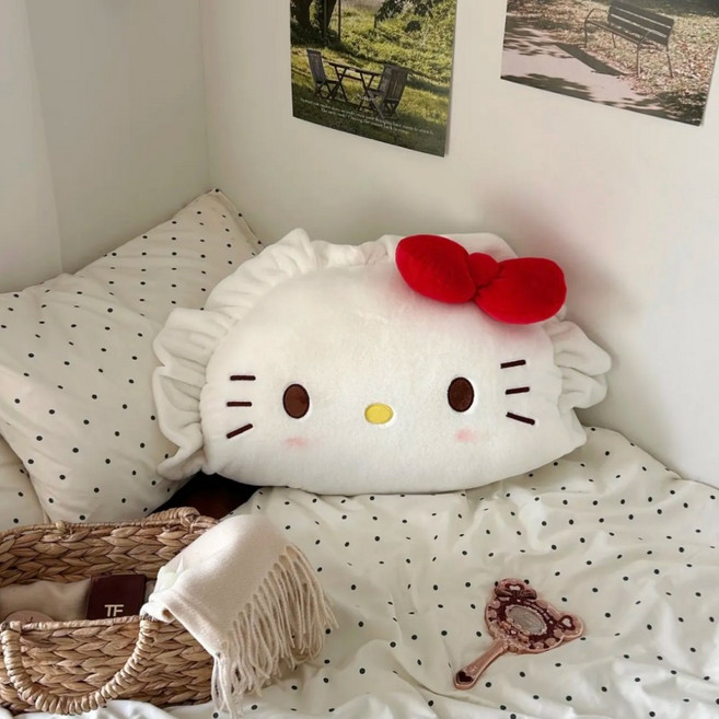 헬로키티 만두 쿠션 캐릭터 베개 침대 소파 인테리어, Hello kitty
