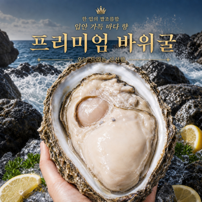 [홈쇼핑강타] 탱글쫄깃 자연산 대왕 바위굴, 1개, 3kg 내외