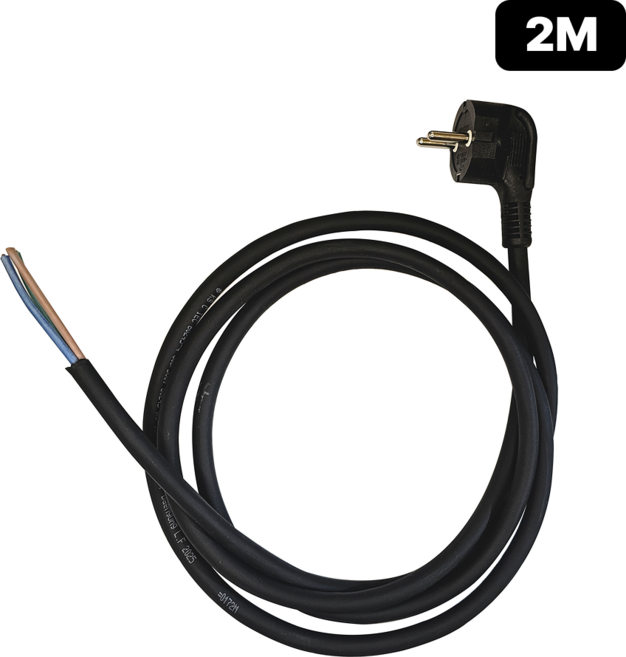 고무 측면접지 플러그 220V 전원코드 2M 1.5SQ 내열성 내마모성 뛰어난 전기선, 1개