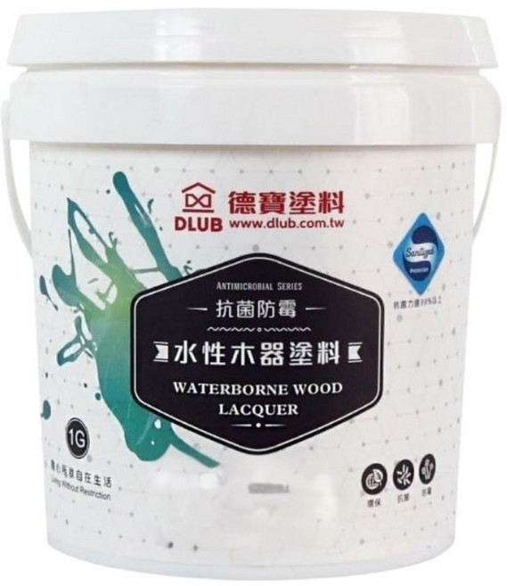 德寶 抗菌防霉木器塗料透明面漆, 1個, 透明-1加侖 (超取限1罐),95% 消光