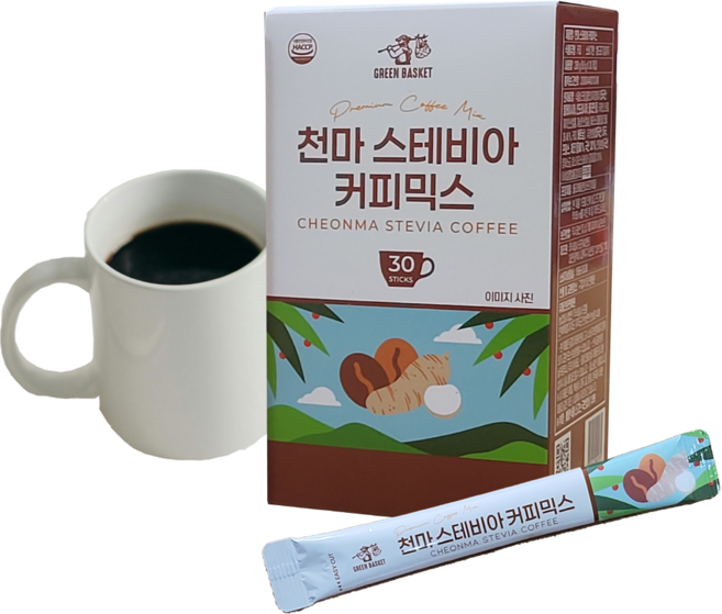 (무료배송)나만의 건강한 웰빙 카페/천마 스테비아 커피믹스 288g(9.6g x 30티)+맥심 모카골드 제로 슈거 커피믹스 230g(20티), 9.6g, 1