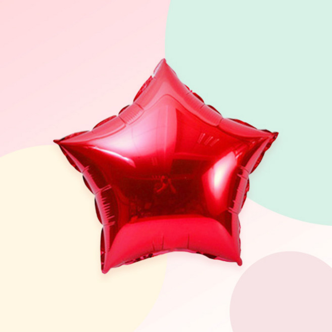 [파티지] 히어로풍선 모음 / 생일풍선 세트 배트맨 아이언맨 스파이더맨풍선, HR_F_별풍선_대형 (18인치)_레드