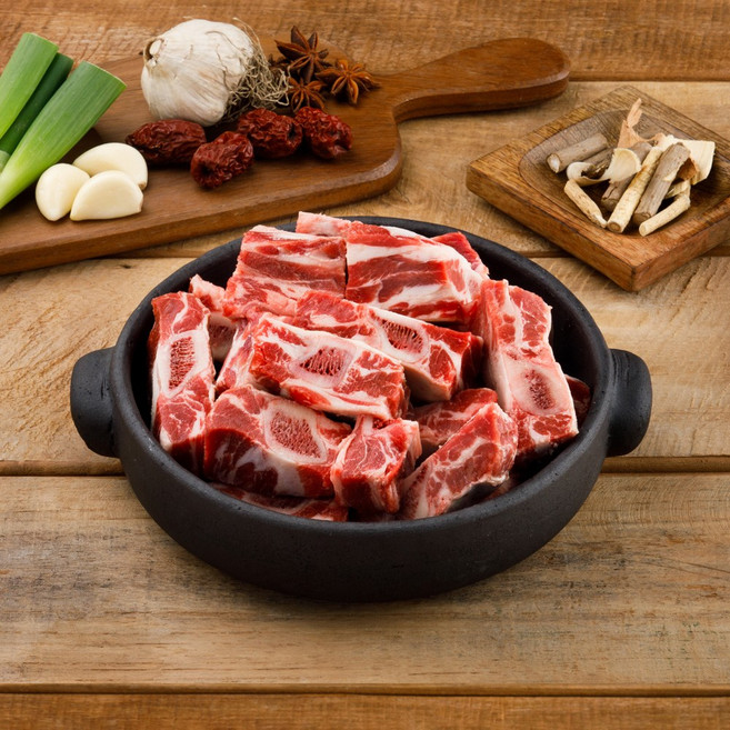 [미트포테이블] 6 7 8번 갈비탕용 꽃갈비 소갈비 2kg 탕갈비, 1개