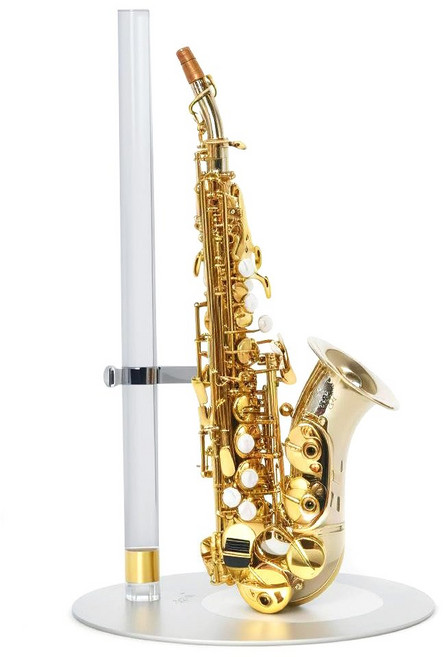 이스턴 색소폰 스탠드 소프라노 알토 테너 바리톤 휴대용 가방 포함, 1개, 더블 투명