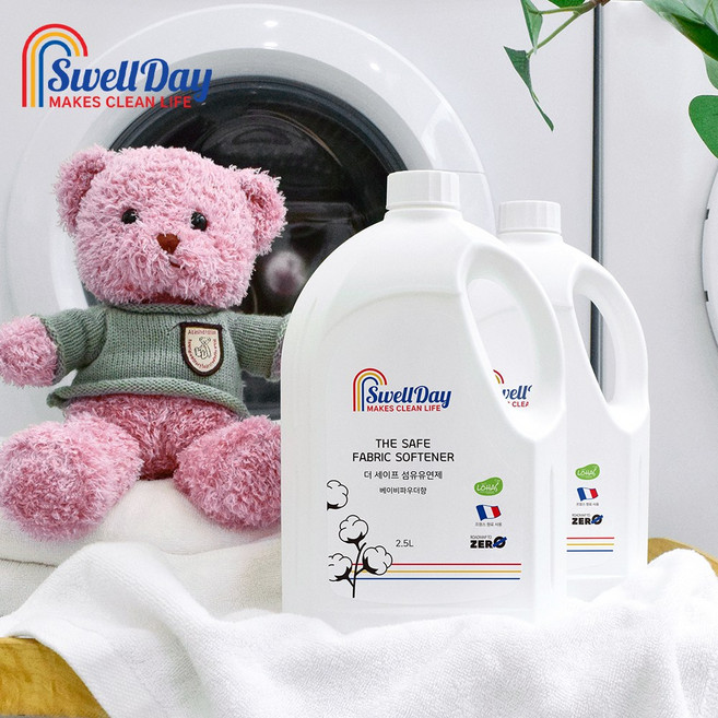 스웰데이 더 세이프 섬유유연제 2.5Lx4개입 온가족용 대용량 향기좋은 실내건조 냄새좋은