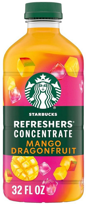 Starbucks Refreshers 농축액 라임 수박 상쾌한 음료 차가운 946.4ml (32온스) 261242, 1개