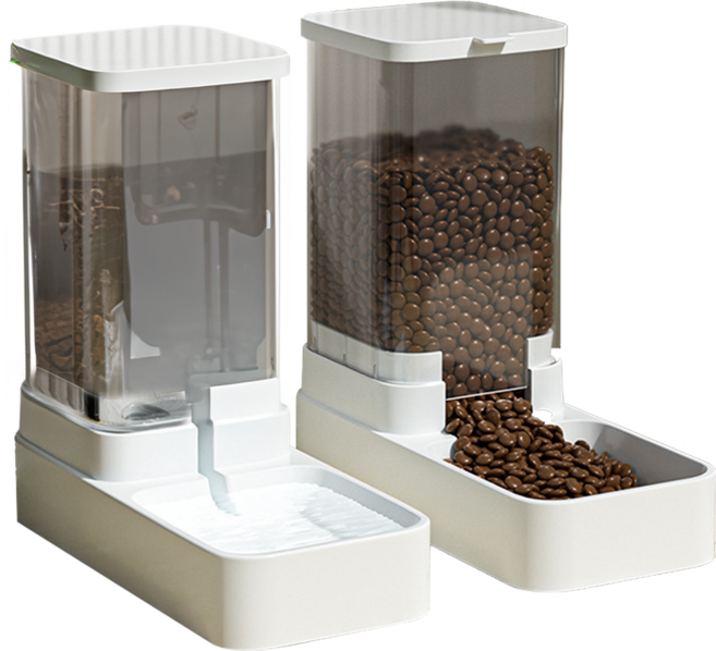 데키즈 반려동물 대용량 반자동 급식기 급수기 2종, 1세트