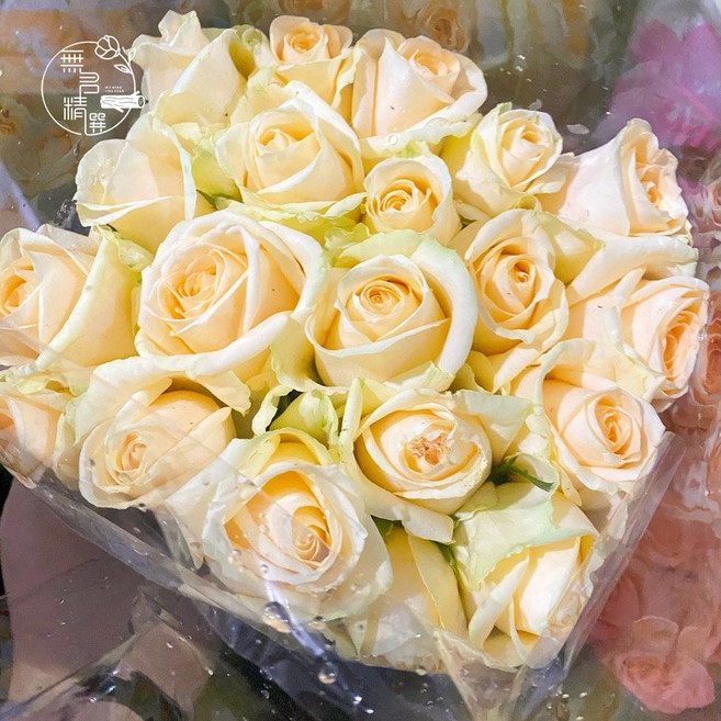 各式鮮花花束 - 真花鮮花束 情人節花/供佛鮮花, 香檳玫瑰（一把20支）
