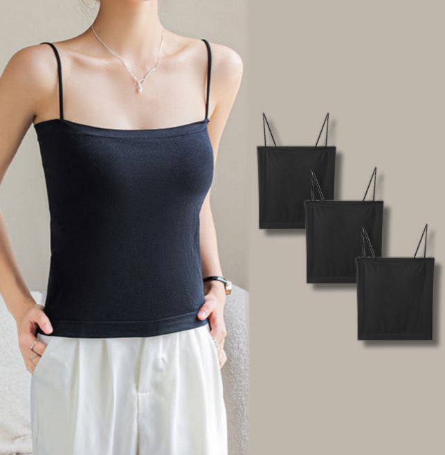 투펄슨 캡내장 심리스 끈나시 브라탑 나시 3장 세트