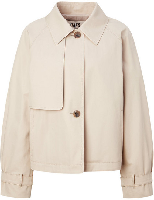 닥스 여성 코트 [트렌치]베이지 체크 배색 트윌 조직 숏