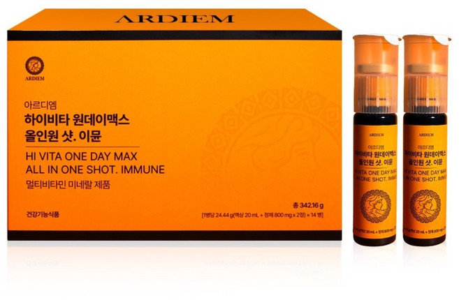 아르디엠 하이비타 원데이맥스 올인원 샷 이뮨 멀티비타민 미네랄, 14회분, 1개
